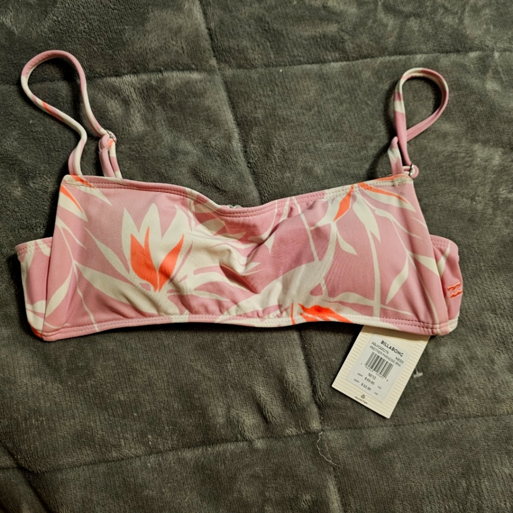 Pink and Orange Floral Bralette NWT